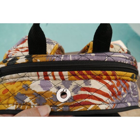 Vera Bradley Quilted Painted Feathers Campus Tech Backpack 16 x 12 x 6 Large